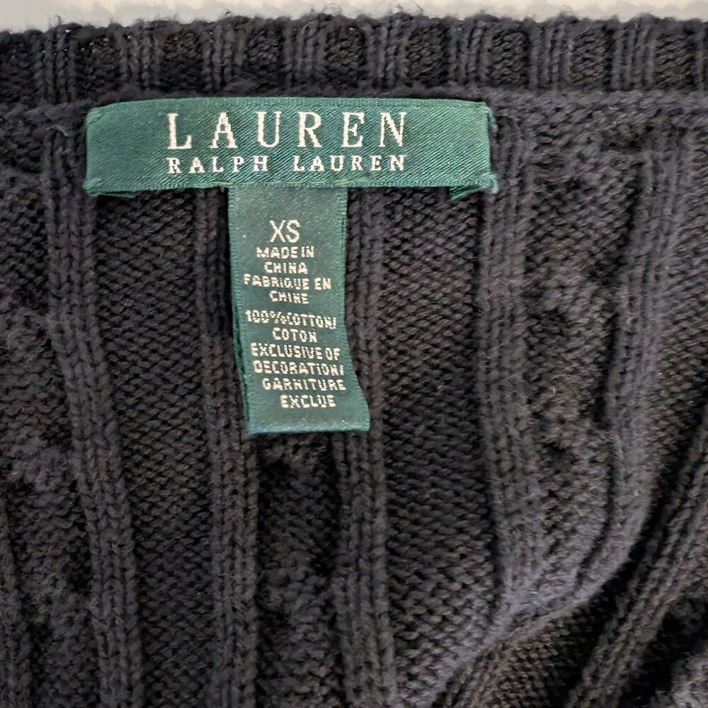 Ralph Lauren Black Cable Knit Sweater - Picture 3 of 3